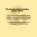 We are committed to providing quality service. Special care is taken to properly package our products. 
